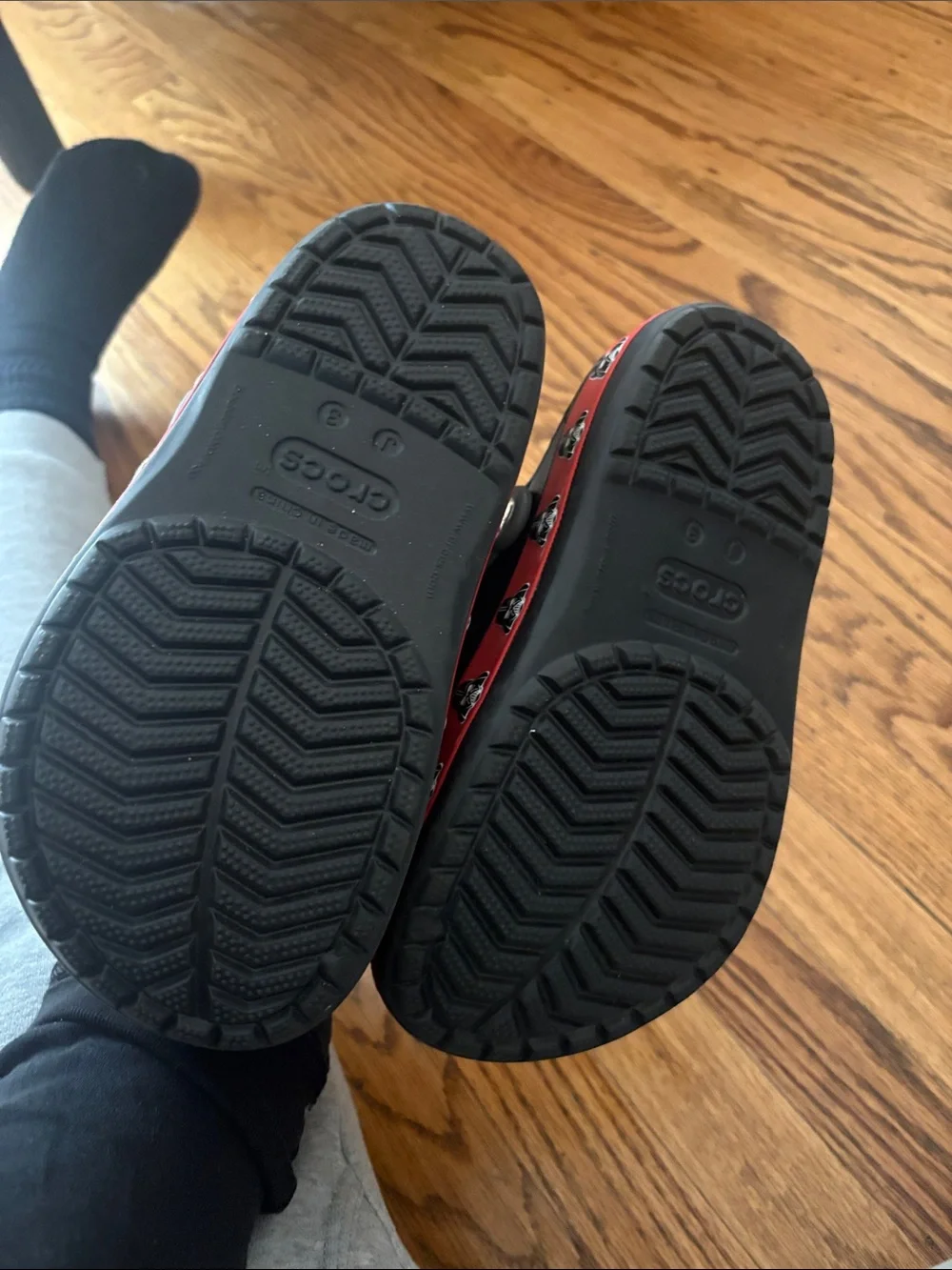 Star Wars Black and Red Kids Slip-On Clogs with Logo Strap